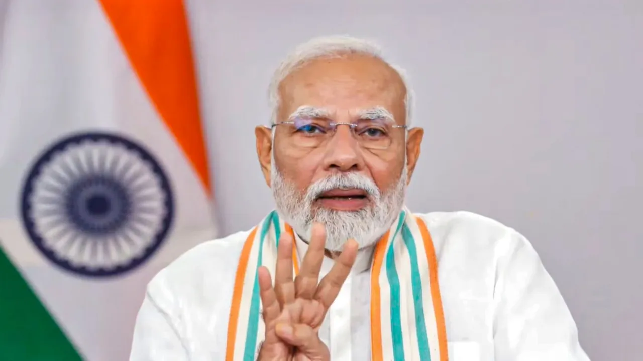 Prime Minister Narendra Modi during the launch of Jal Sanchay Jan Bhagidari initiative, Friday, Sept. 6, 2024.