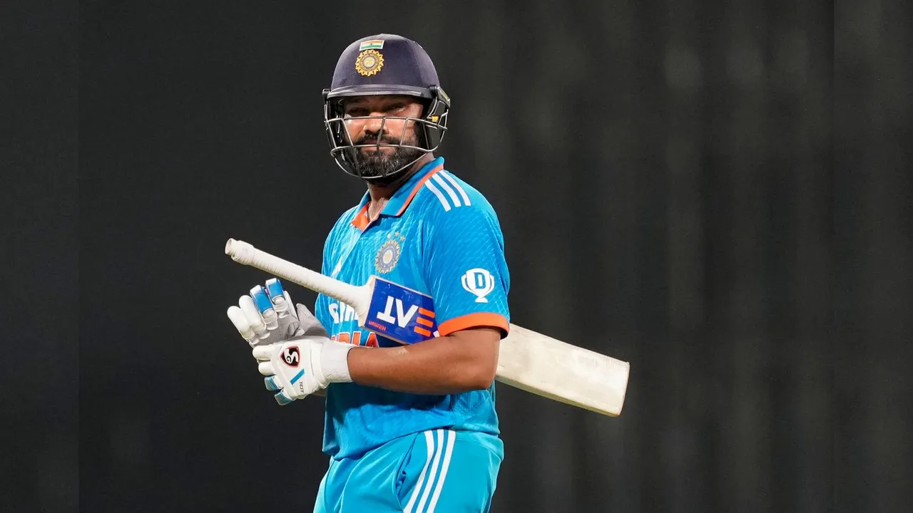 India's Rohit Sharma walks back after his dismissal during the third one-day international (ODI) cricket match between India and Sri Lanka at the R. Premadasa International Cricket Stadium, in Colombo, Wednesday, August 7, 2024.