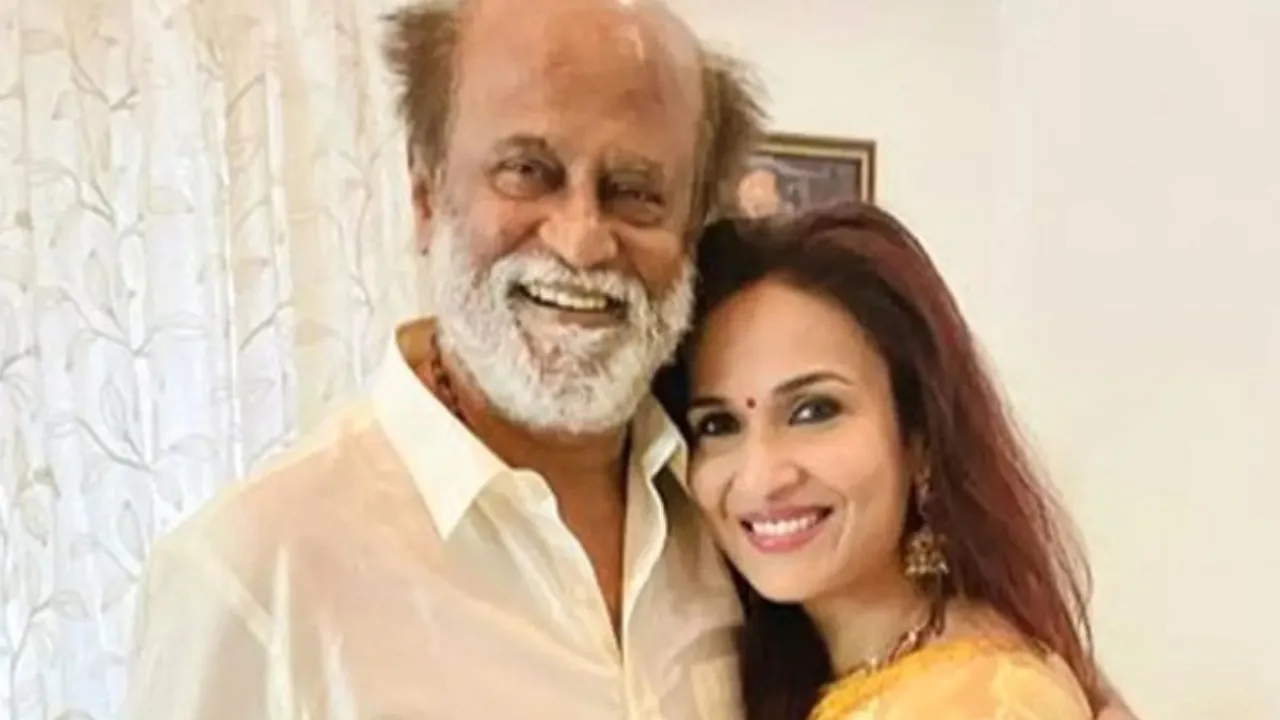Soundarya Rajinikanth with Rajinikanth