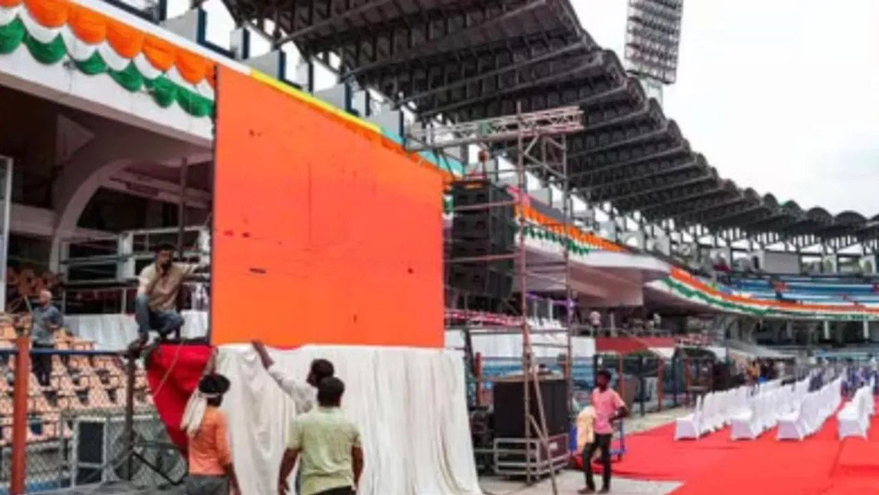 Preparations for swearing-in ceremony of Siddaramaiah and DK Shivakumar