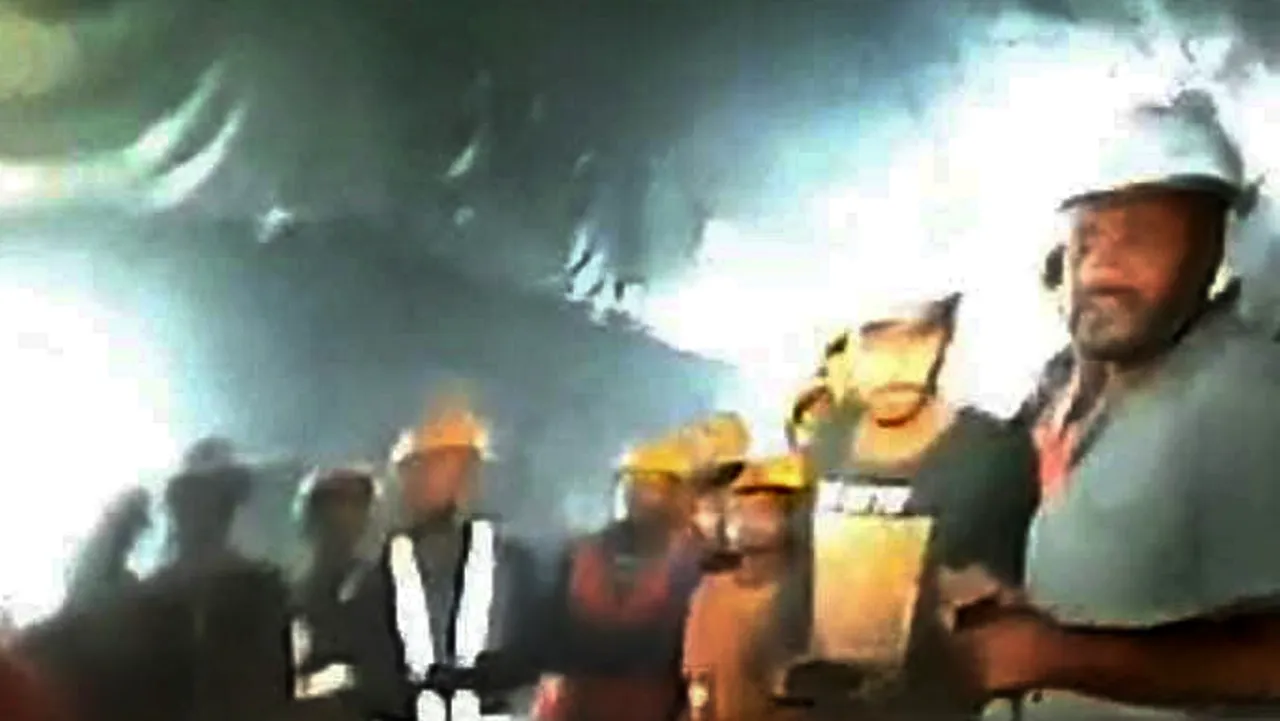 Workers trapped inside the under-construction tunnel between Silkyara and Dandalgaon on the Brahmakhal-Yamunotri national highway, in Uttarkashi