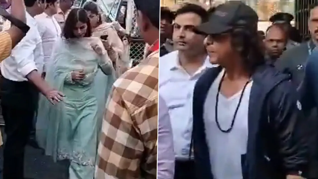 Shah Rukh Khan Suhana Khan Temple visit Dec 14.jpg