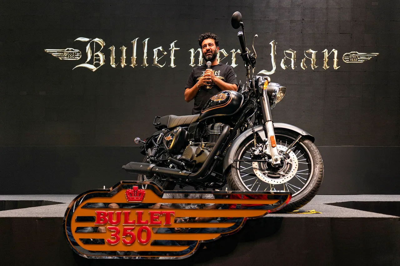 Managing Director and CEO of Eicher Motors Ltd. Siddhartha Lal speaks during the launch of Royal Enfield's all-new 2023 Bullet 350, in Chennai