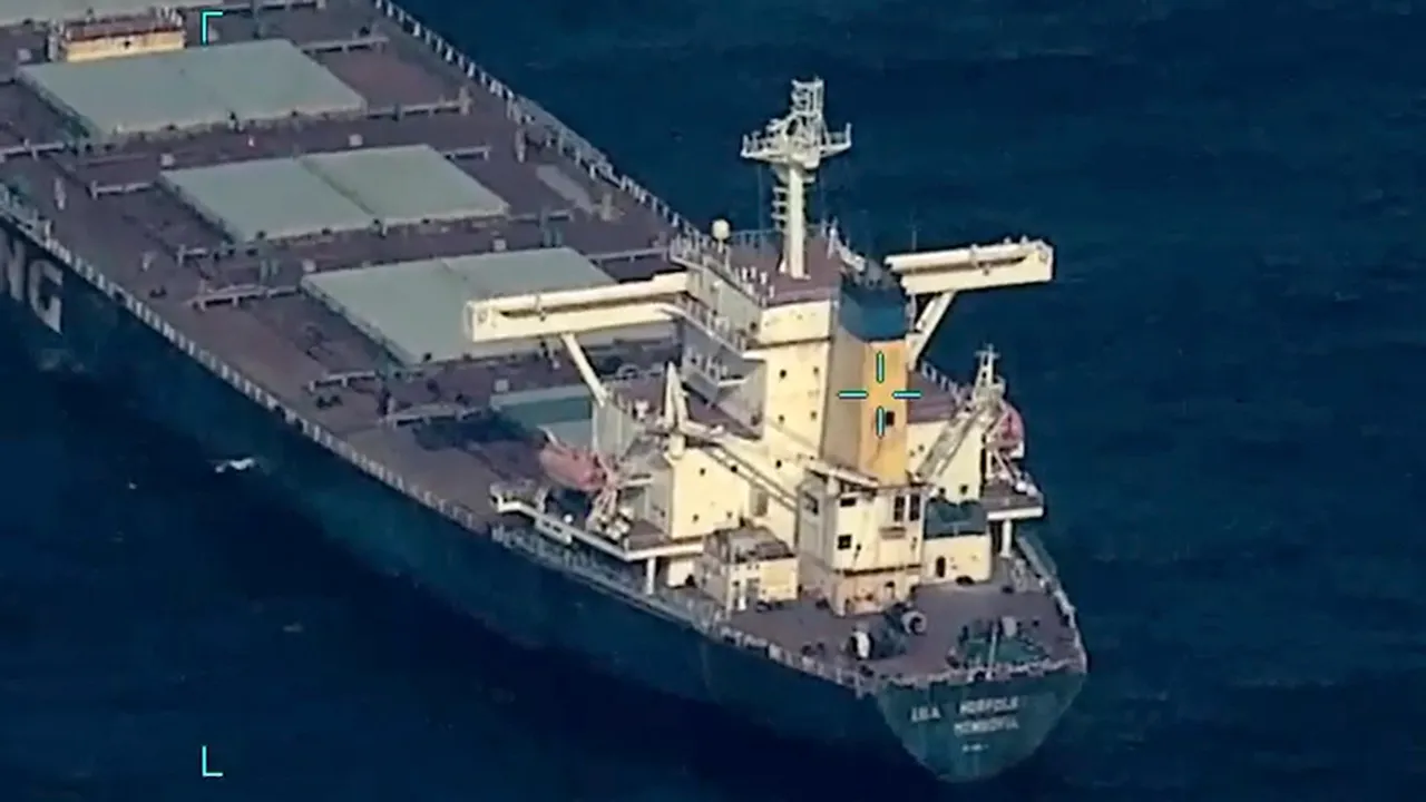 MV Lila Norfolk, a cargo ship, which was hijacked near Somalia's coast in the Arabian Sea. INS Chennai of the Indian Navy closely followed the hijacked ship and rescued all 21 crew, including 15 Indians, onboard.