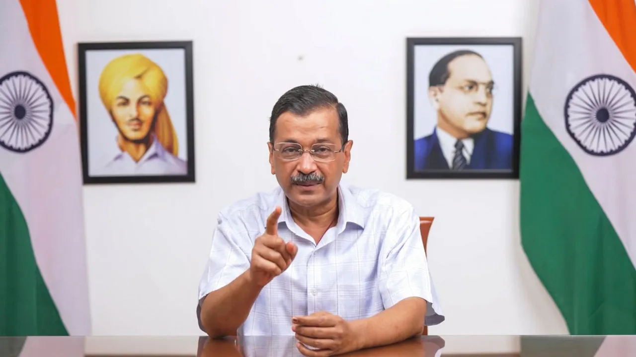 Delhi Chief Minister Arvind Kejriwal delivers a video message, ahead of his surrender before Tihar jail authorities, on Friday, May 31, 2024