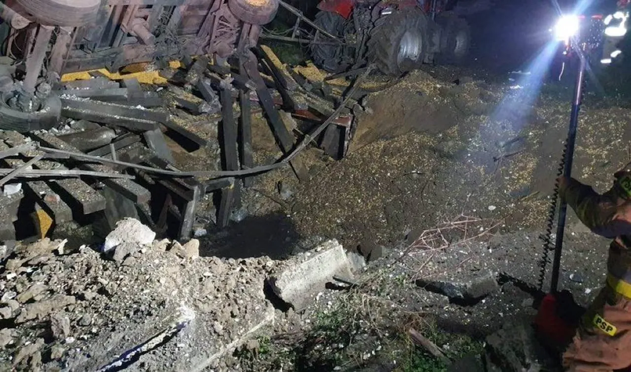 Polland hit by missile