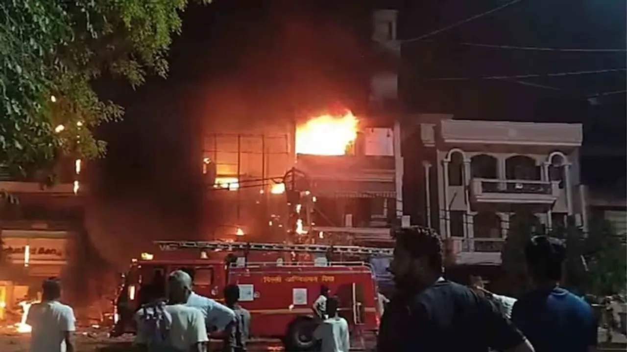 fire in a house. fire incident