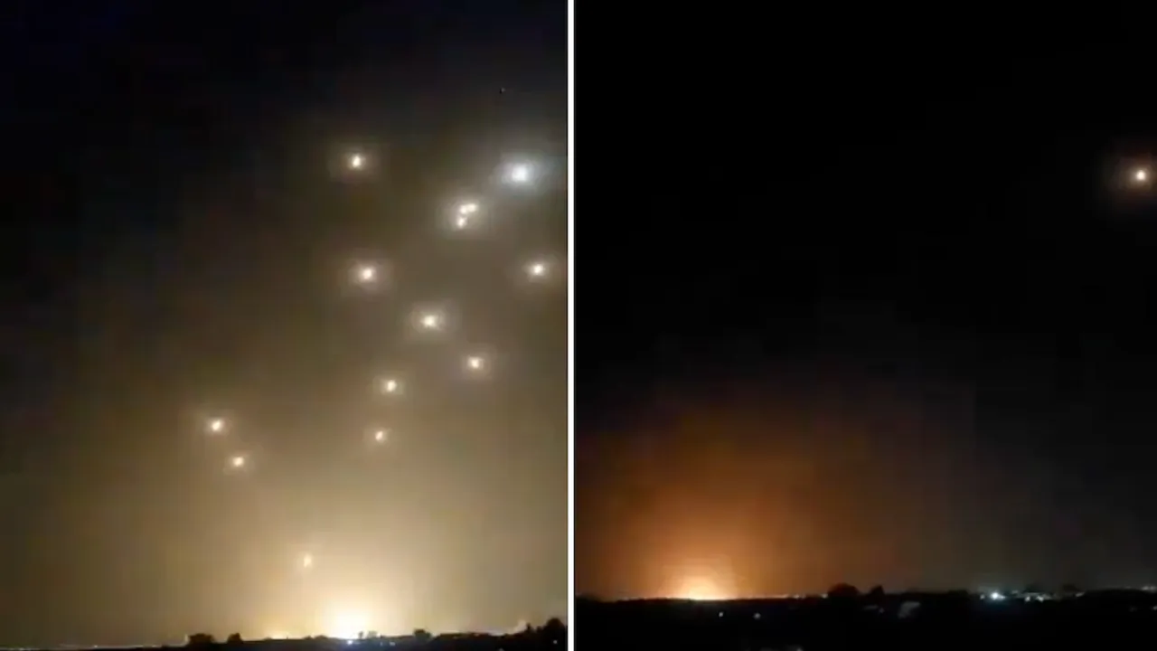 Iranian missiles in Israeli skies