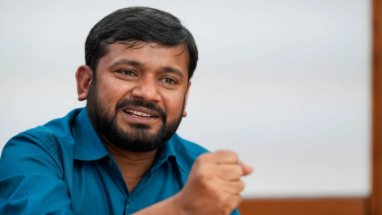 Congress party leader Kanhaiya Kumar speaks during an interview with PTI, in New Delhi, Friday, April 5, 2024