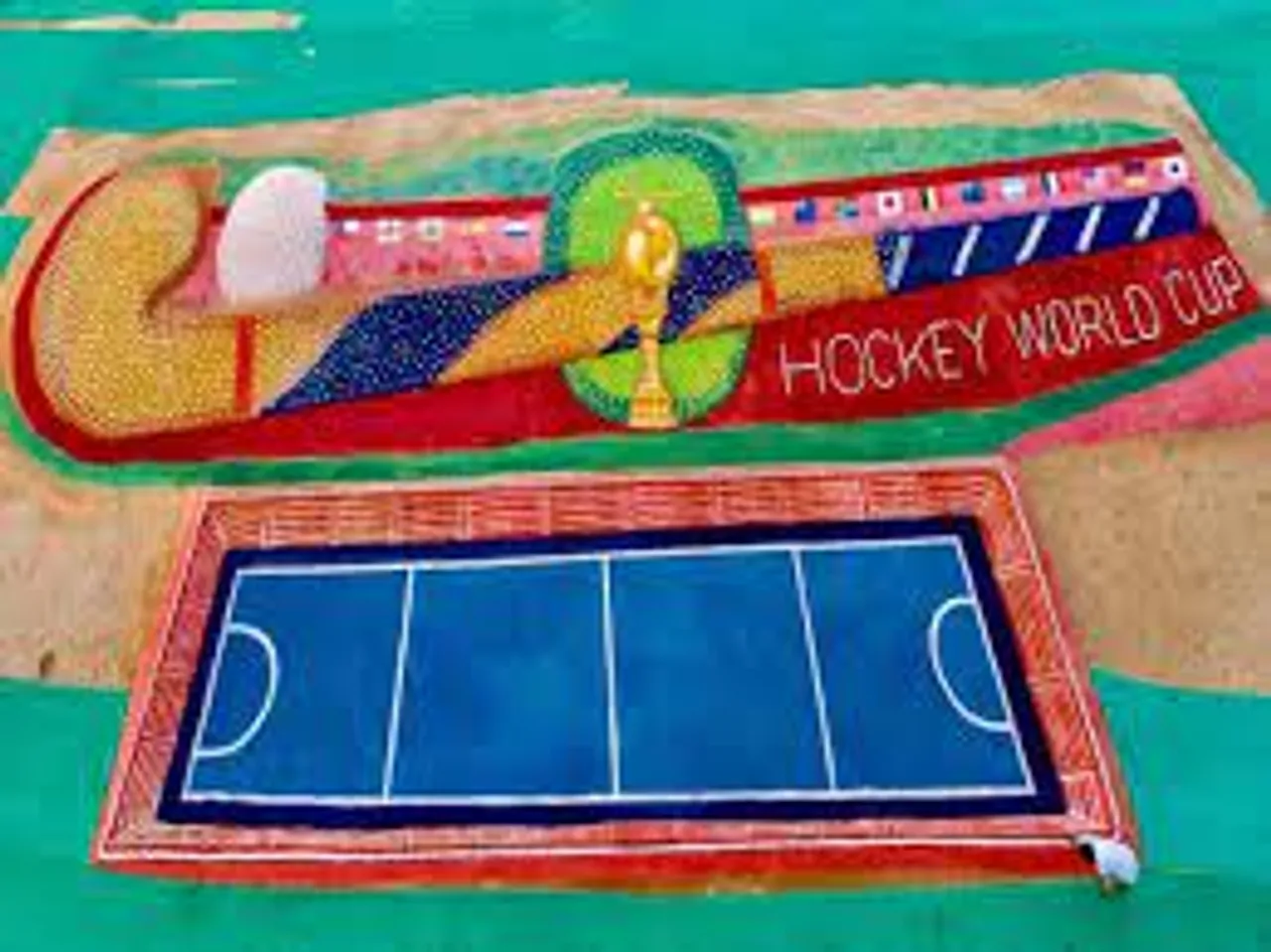 Sudarshan Patnaik Odisha Hockey Sand Art