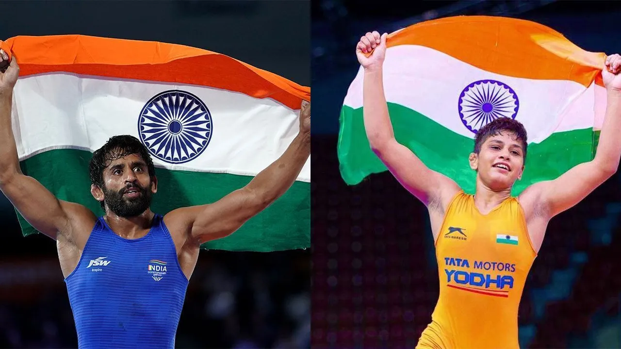 Bajrang Punia and Antim Panghal