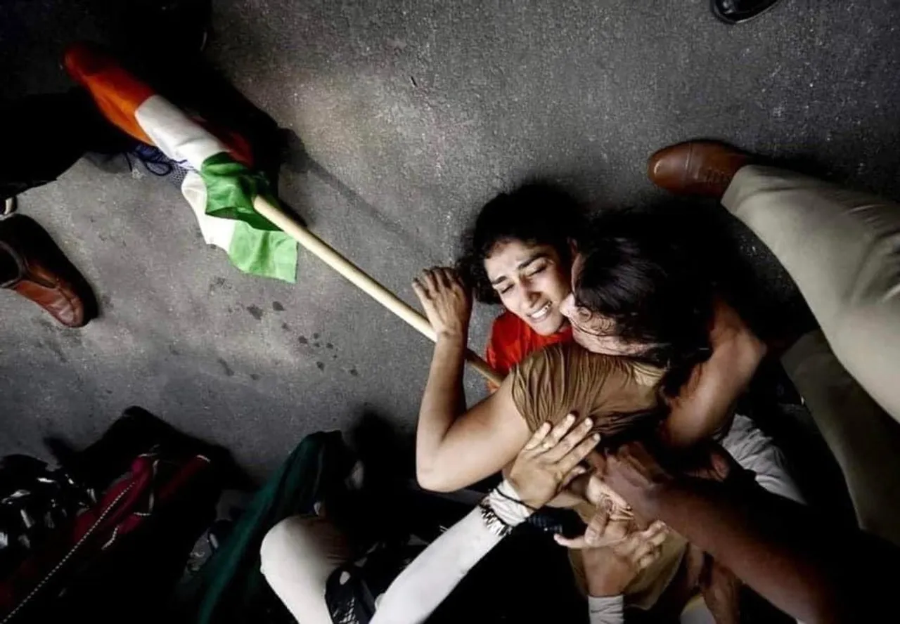 Wrestlers Protest Vinesh Phogat Jantar Mantar