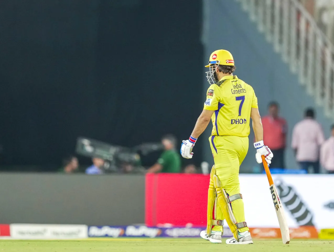 Chennai Super Kings batter Mahendra Singh Dhoni during the IPL 2023 cricket match between Gujarat Titans and Chennai Super Kings, at the Narendra Modi Stadium in Ahmedabad