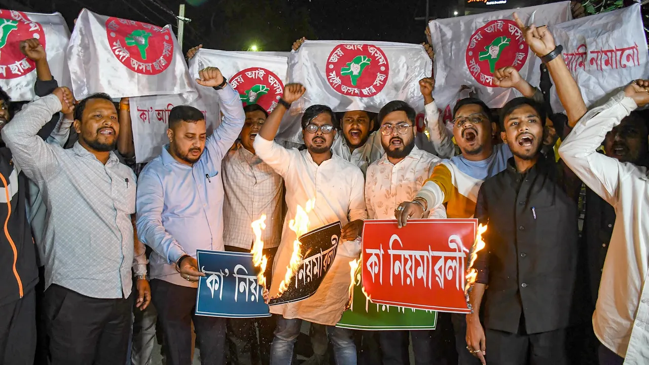 Protest after centre notified CAA rules