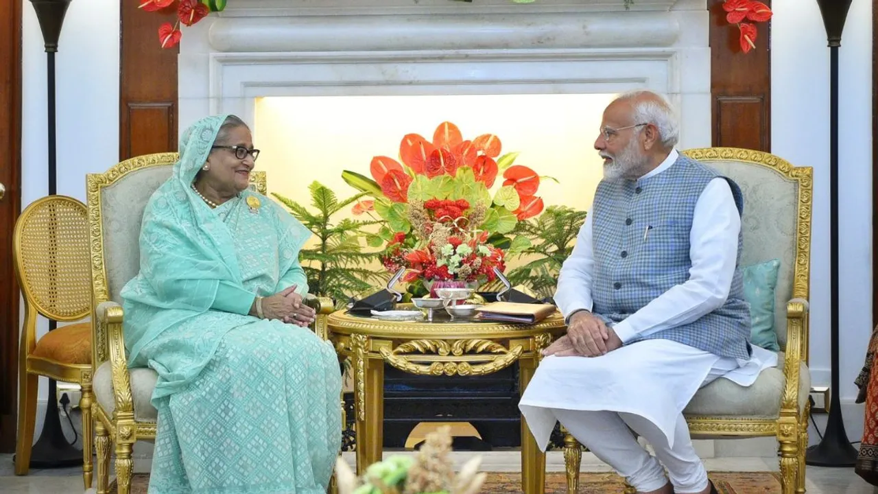 Prime Minister Narendra Modi and PM Sheikh Hasina of Bangladesh held talks to further deepen historic ties between the two countries