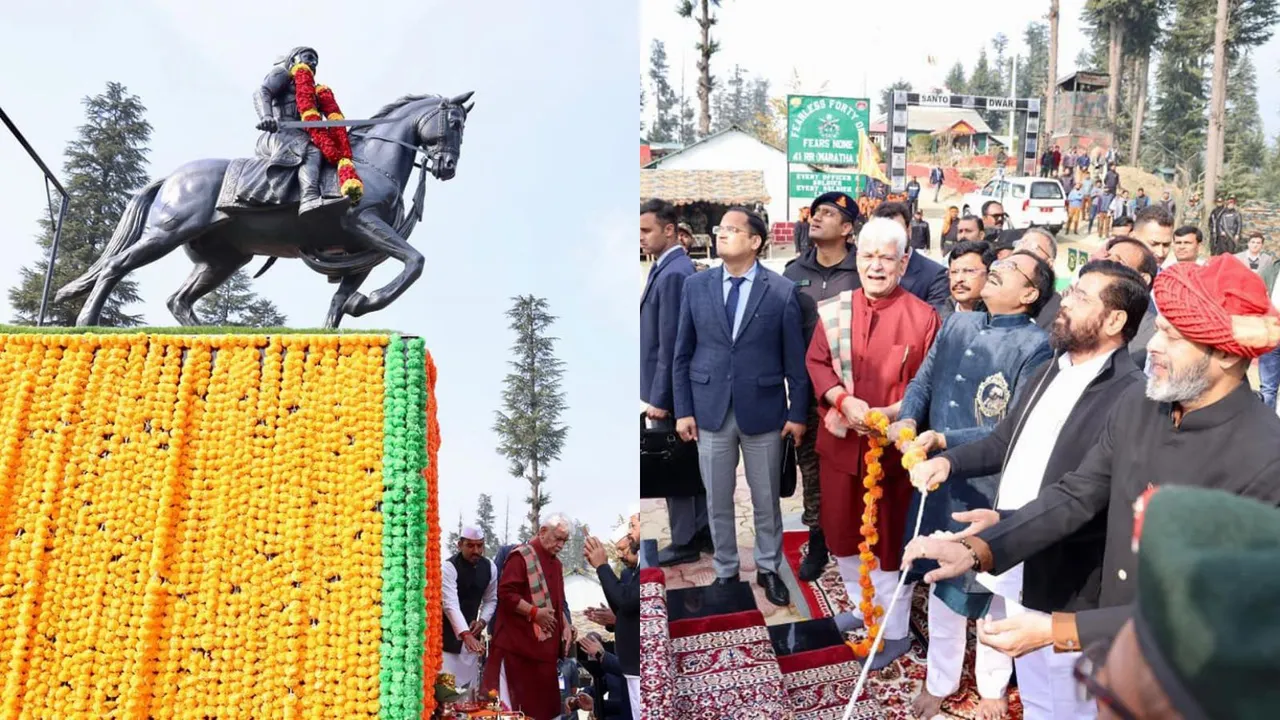 Chhatrapati Shivaji statue in Kupwara