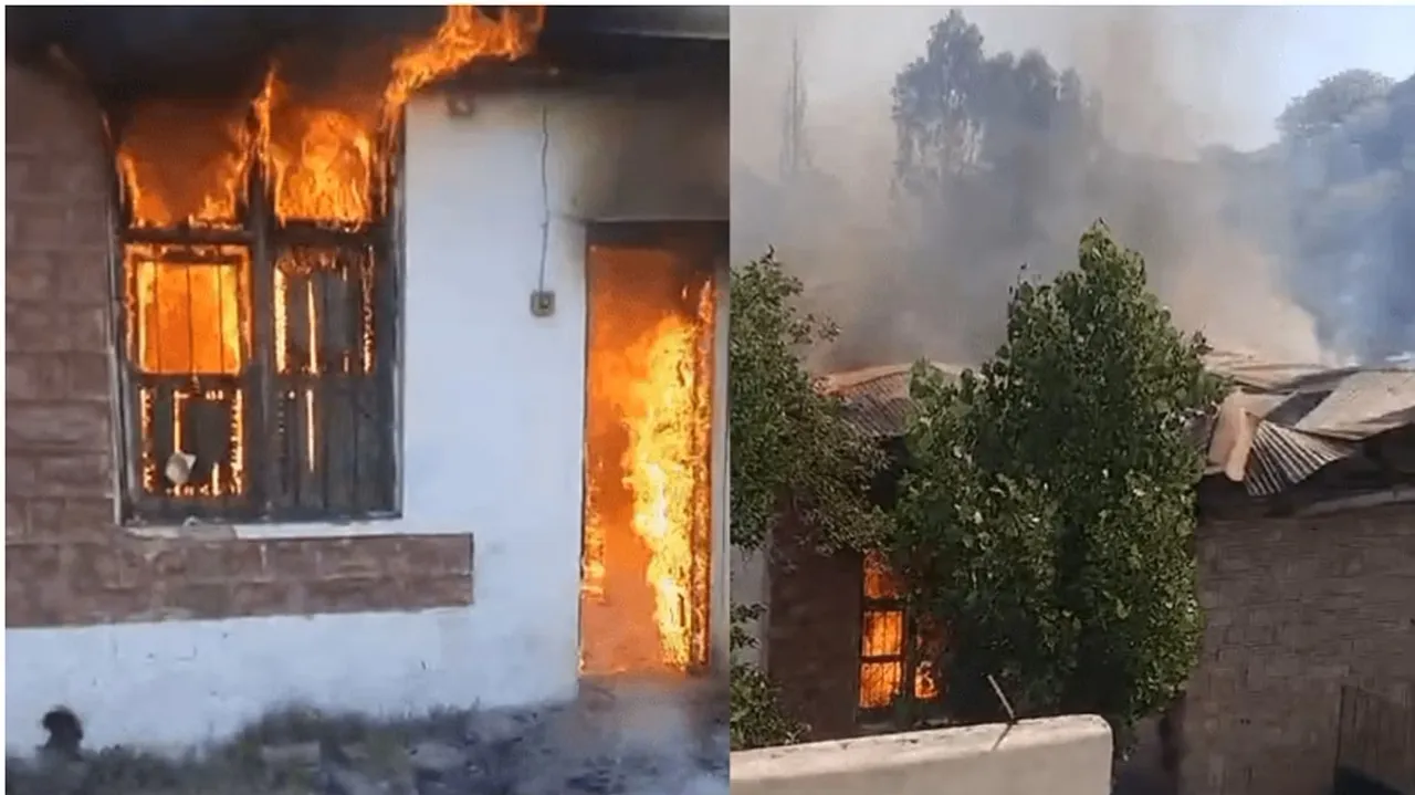 Massive fire in a remote mountainous region of Pakistan’s Khyber Pakhtunkhwa province
