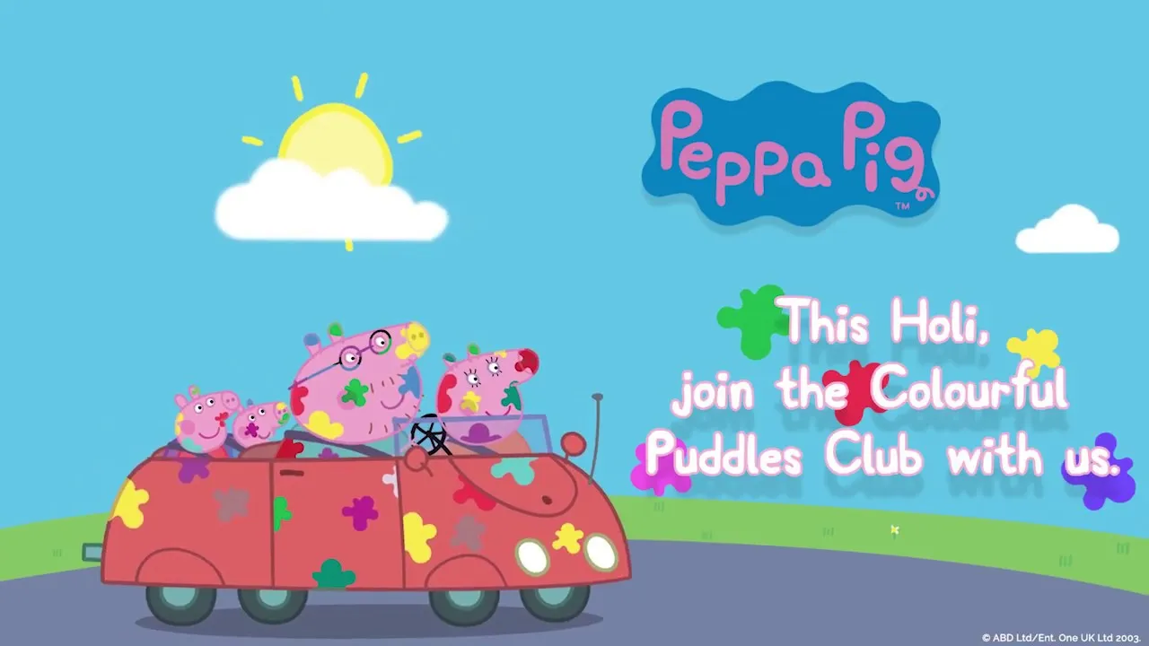 Peppa Pig celebrates Holi