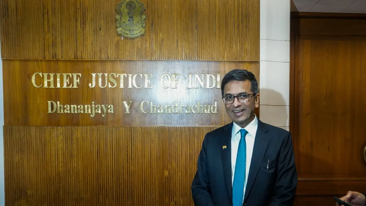 Chief Justice of India D.Y. Chandrachud during a special Lok Adalat, celebrating 75 years of the Supreme Court, in New Delhi, Monday, July 29, 2024.