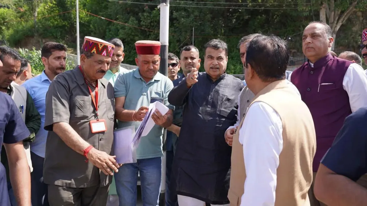 Nitin Gadkari in Himachal Pradesh