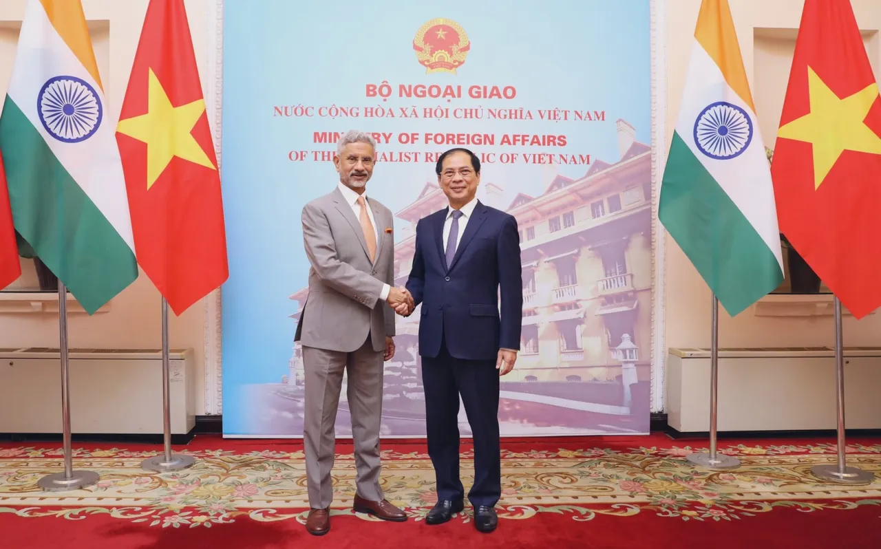 External Affairs Minister S Jaishankar met his Vietnamese counterpart Bui Thanh Son in Hanoi