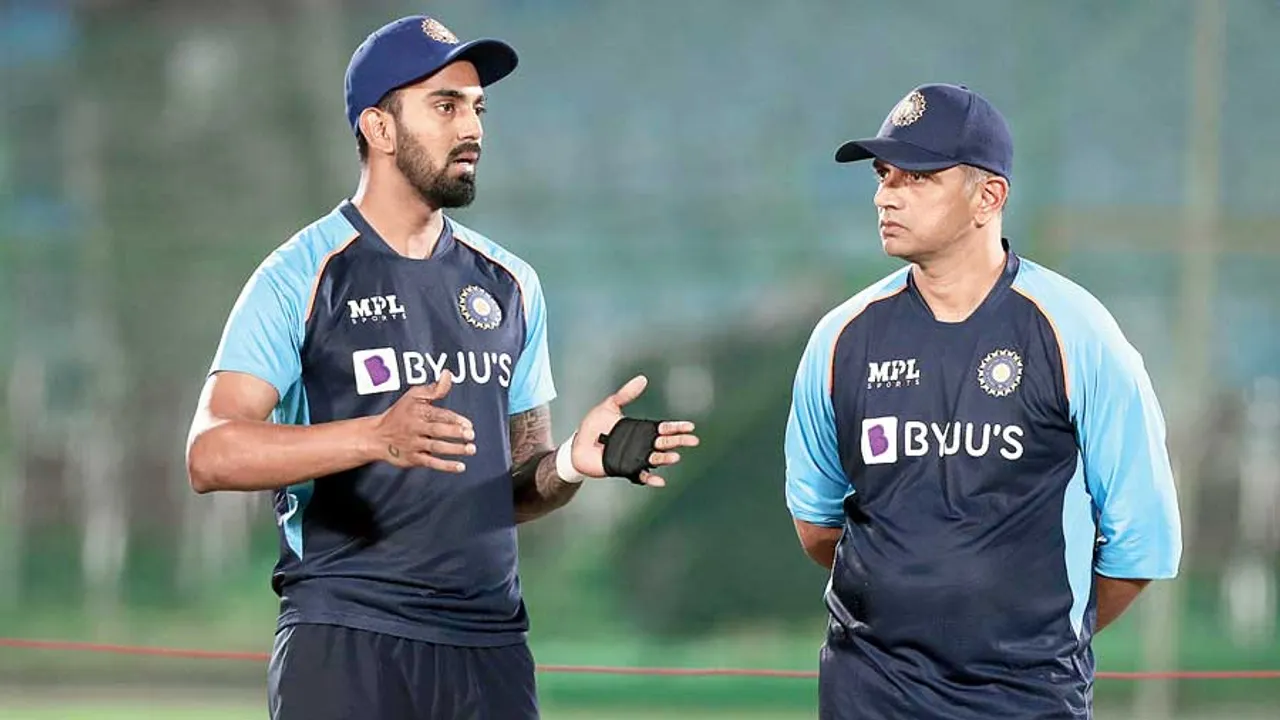 K L Rahul with Rahul Dravid