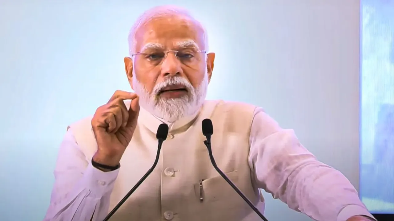 Prime Minister Narendra Modi addresses a gathering during the inauguration of the National Conference of District Judiciary, in New Delhi, Saturday, Aug 31, 2024