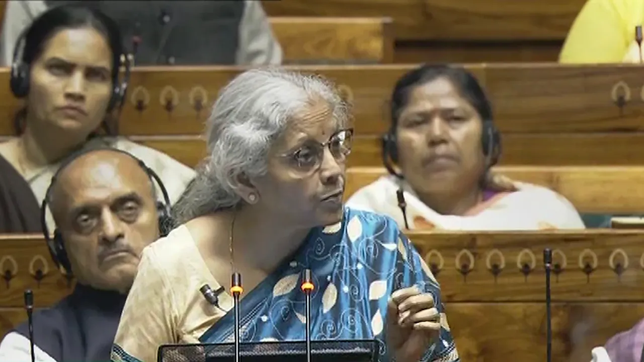 Union Finance Minister Nirmala Sitharaman presents the Interim Budget 2024 in the Lok Sabha, at Parliament House in New Delhi