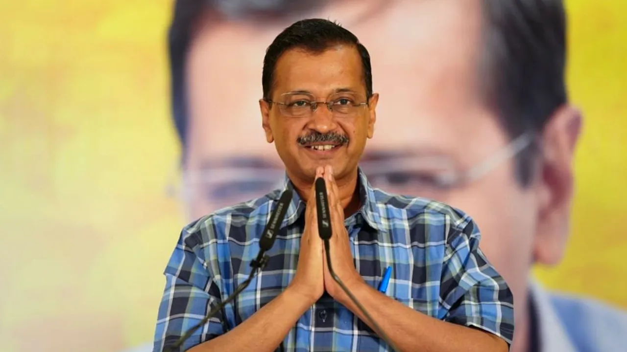 AAP National Convenor and Delhi Chief Minister Arvind Kejriwal interacts with traders and people of the commission agent community, in Amritsar, Monday, May 27, 2024