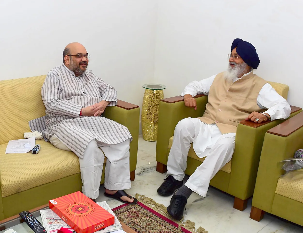 Parkash Singh Badal Amit Shah