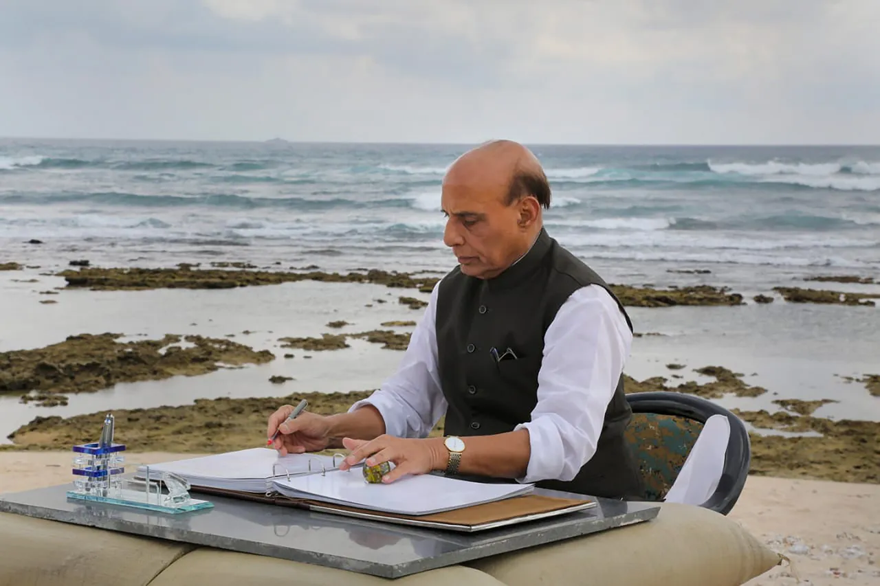 Rajnath Singh at Indira Point