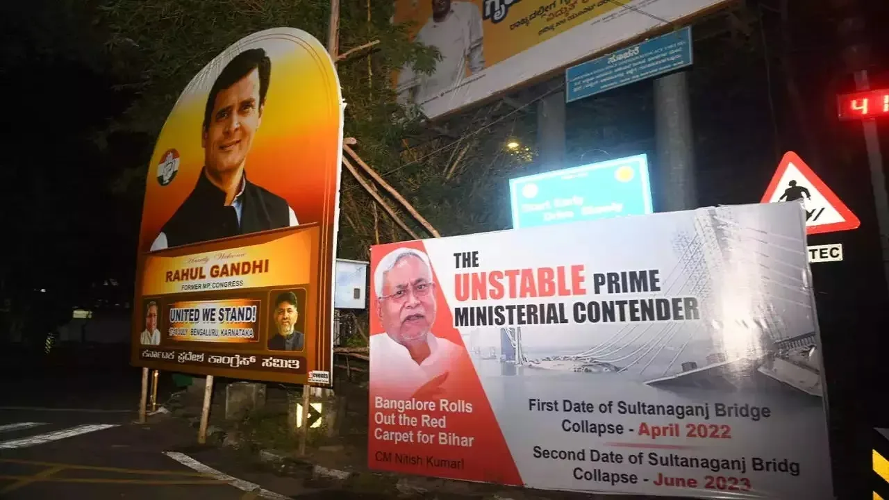 Posters against Bihar CM in Bengaluru