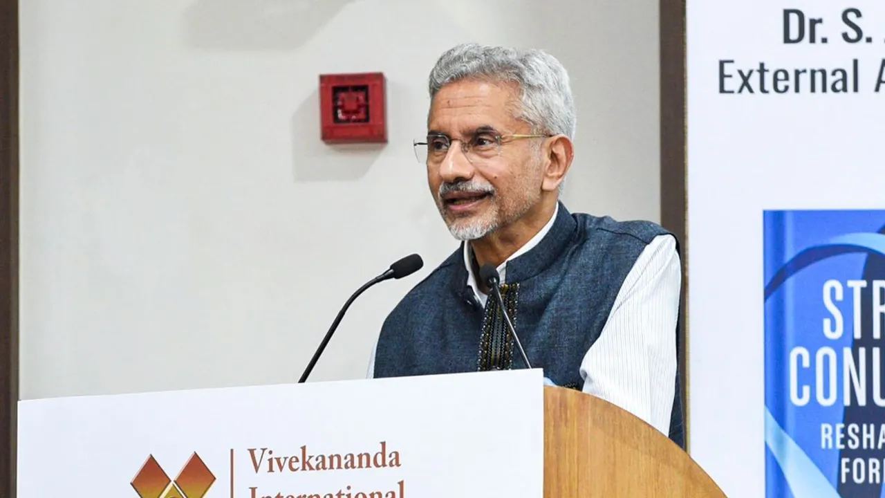 External Affairs Minister S. Jaishankar speaks during the release function of former diplomat Rajiv Sikri's book Strategic Conundrums: Reshaping India's Foreign Policy, in New Delhi, Friday, Aug. 30, 2024.