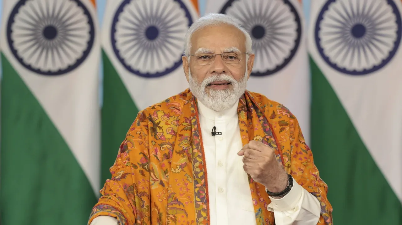 Prime Minister Narendra Modi interacts with the beneficiaries of ‘Viksit Bharat Sankalp Yatra’ via video conferencing