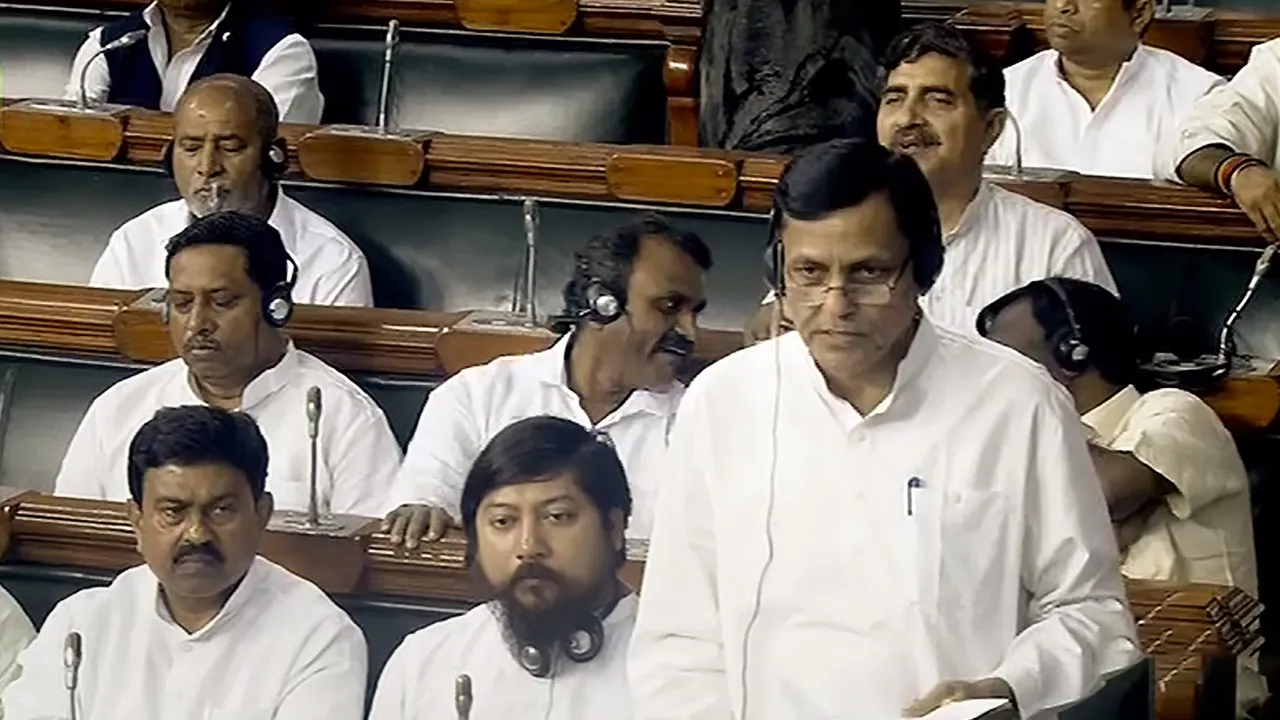 Union Minister of State for Home Affairs Nityanand Rai in the Lok Sabha during the Monsoon session of Parliament