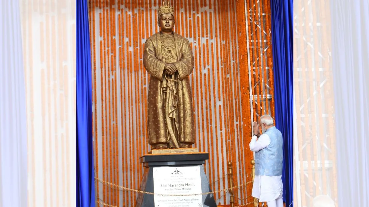 Prime Minister Narendra Modi paid homage to Maharaja Bir Bikram Kishore Manikya Bahadur