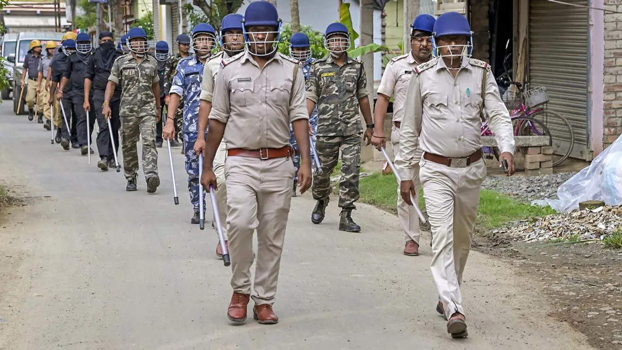 CAPF Security Flag March West Bengal Police Lok Sabha Election Security