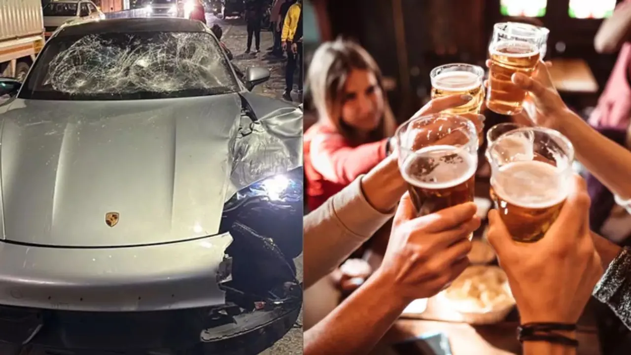 Pune car accident alcohol pubs