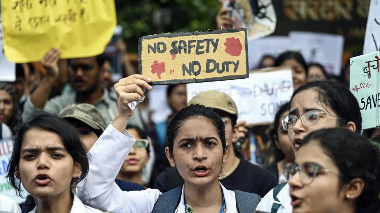 Doctors protesting against rape-murder case in Kolkata's RG Kar Hospital