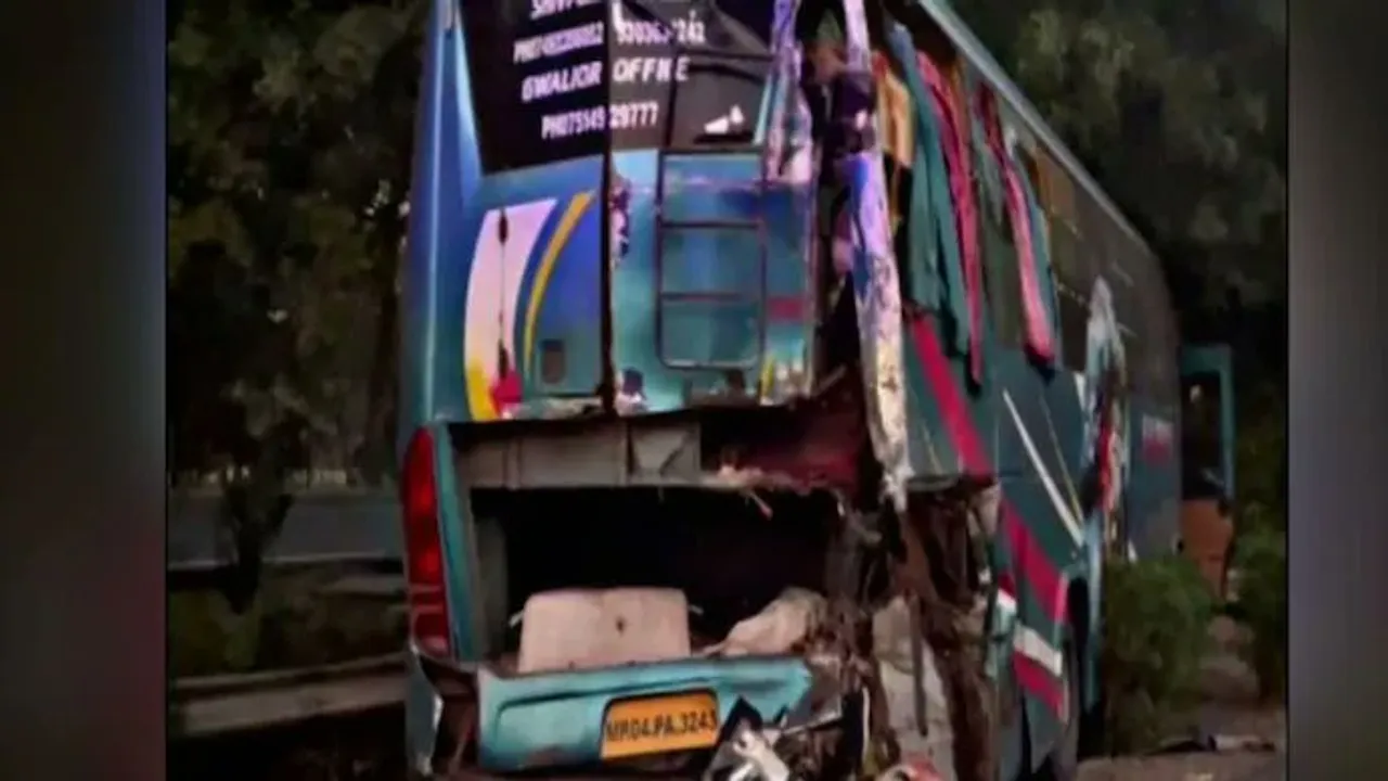 Bus accident in Greater Noida