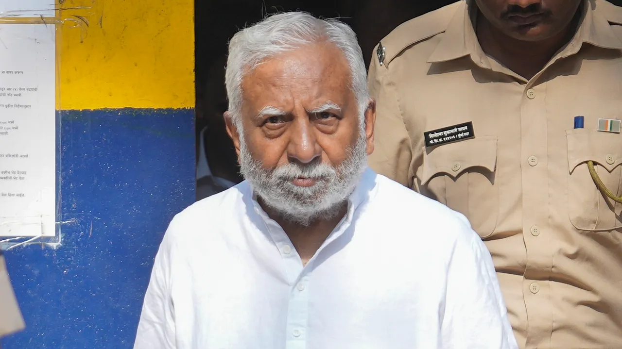 Jet Airways founder Naresh Goyal, an accused in a money laundering case, leaves from Arthur Road Jail