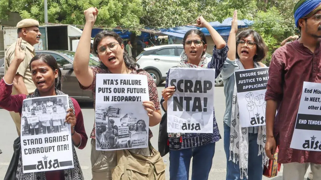 NEET-UG AISA Protest