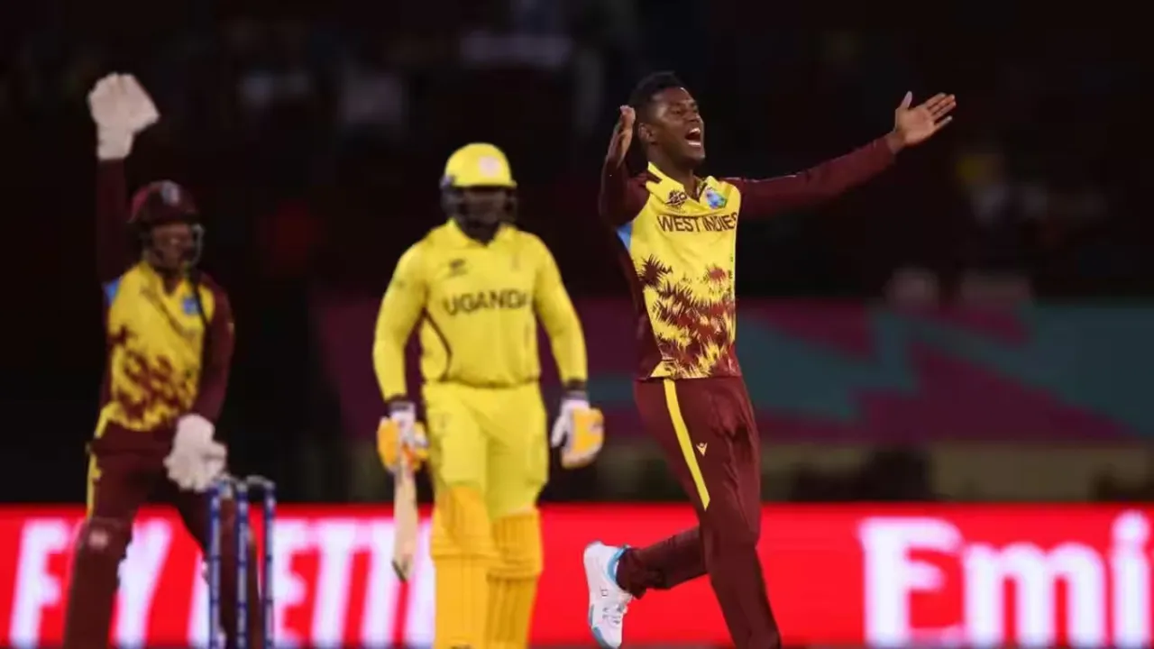 Akeal Hosein West Indies vs Uganda