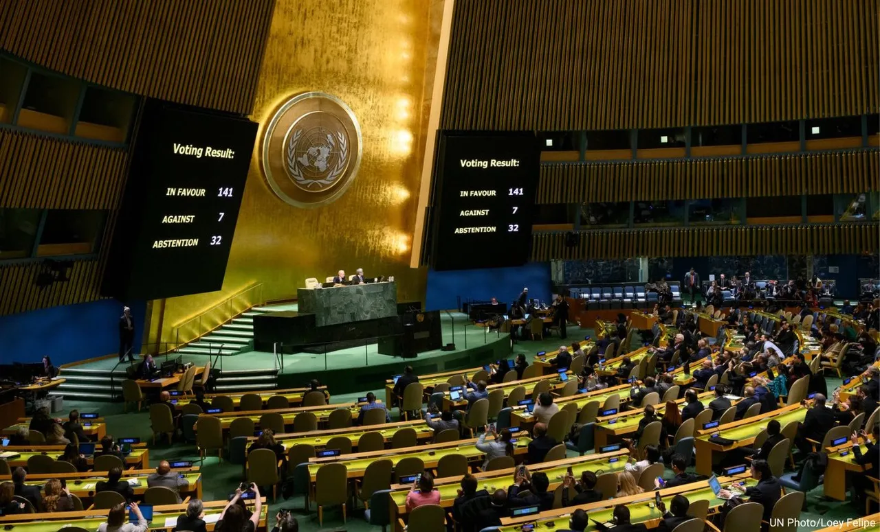 UNGA passing resolution on Ukraine
