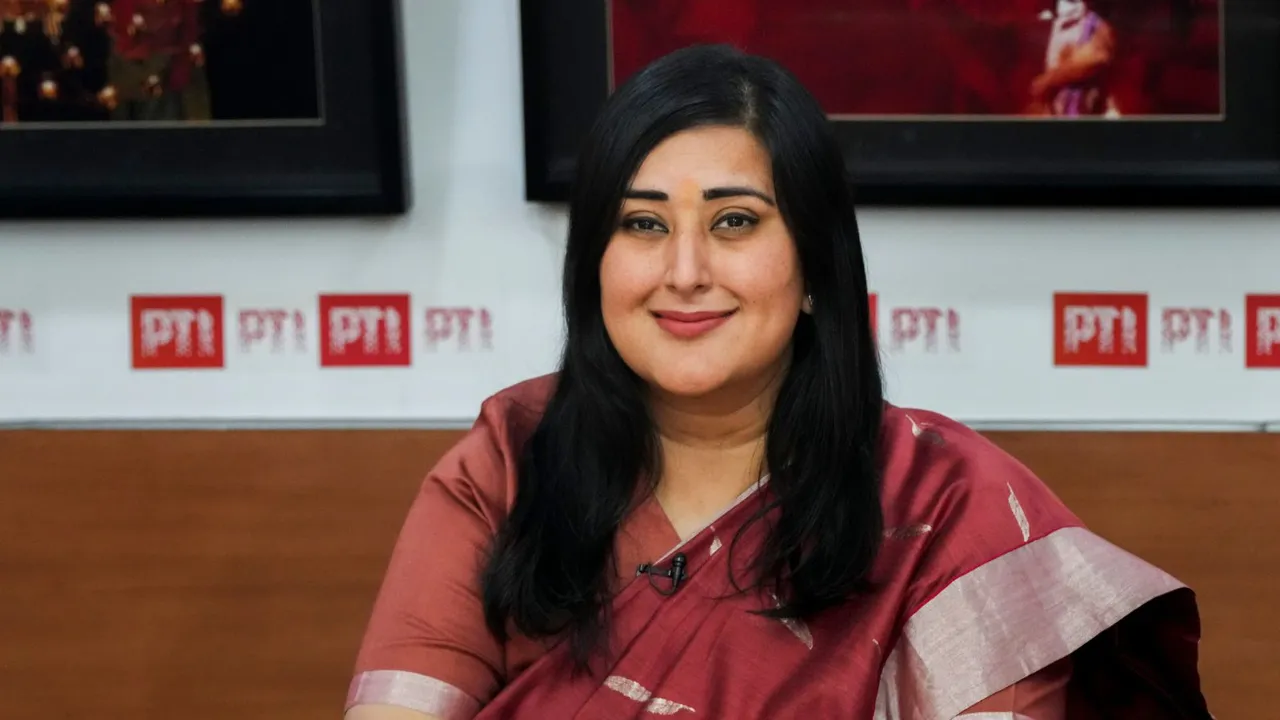 BJP candidate from New Delhi Lok Sabha constituency Bansuri Swaraj speaks during an interview with PTI, in New Delhi, Friday, April 12, 2024