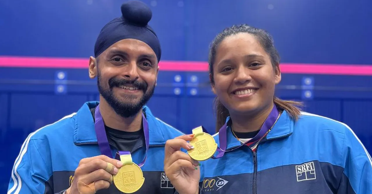 Dipika Pallikal and Harinder Pal Singh Sidhu.jpg