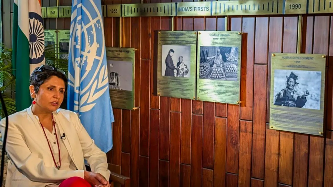 Jyotsna Puri, Associate Vice President, Strategy and Knowledge Department, International Fund for Agricultural Development (IFAD), during a video interview with PTI, at UN House in New Delhi, Tuesday, Aug. 6, 2024