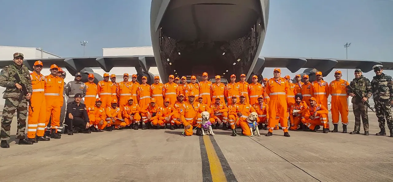 IAF's C-17 Globemaster III heavy lift aircraft departed India for earthquake-hit Turkey carrying NDRF teams and relief material
