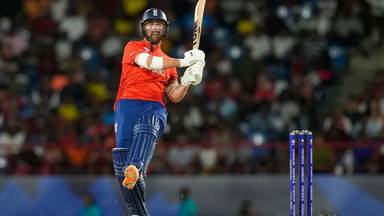 England's Phil Salt batting during men T20 World Cup