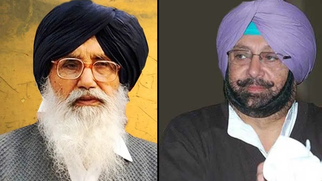 parkash singh badal amarinder singh